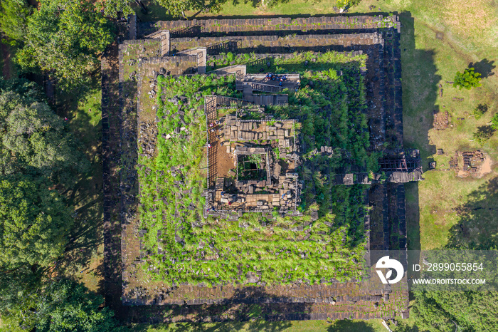 Prasat Koh Ker , Koh Ker Temple in beautiful drone shot