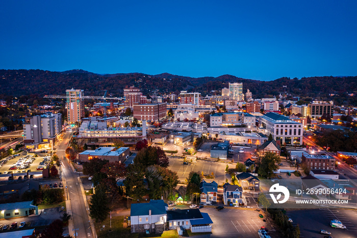 Asheville at twilight