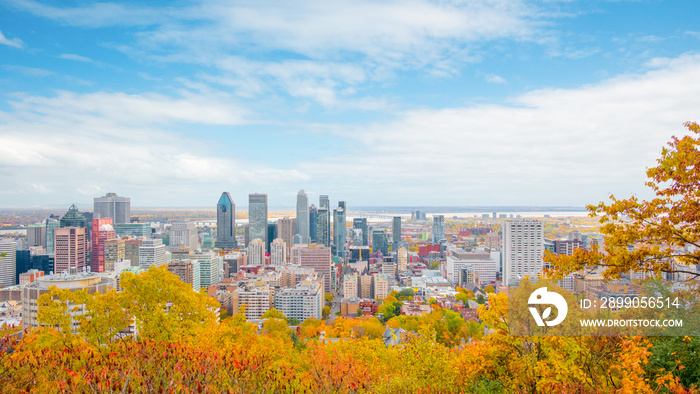 Montreal during autumn season, Qc, Canada