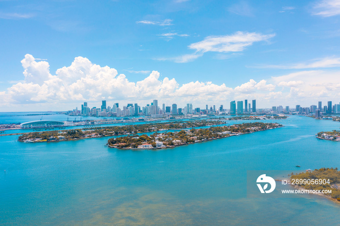 Panoramic view of Star Island in Miami Beach Florida