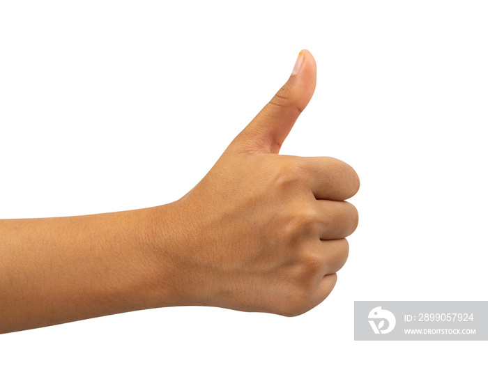 hand with thumb up isolated