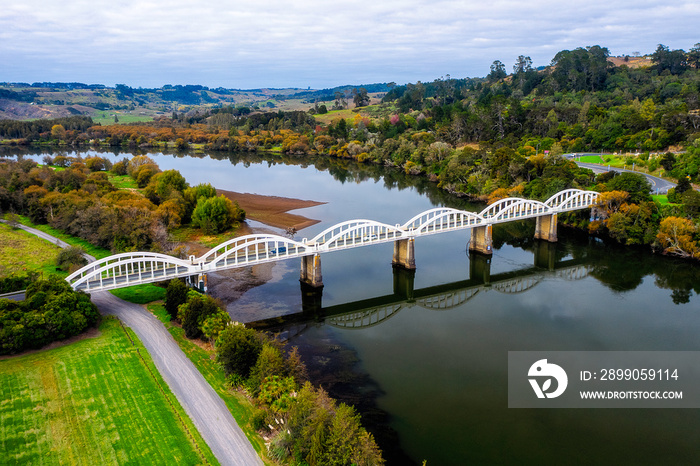 Waikato Bridge in Autumn New Zealand