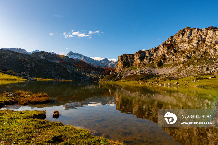 Autumn at Lake Ercina in Covadonga, Asturias - Spain