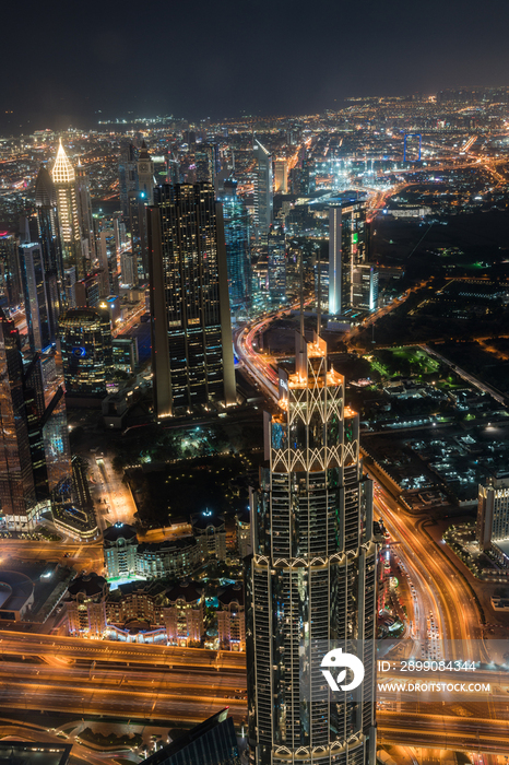迪拜城市夜景