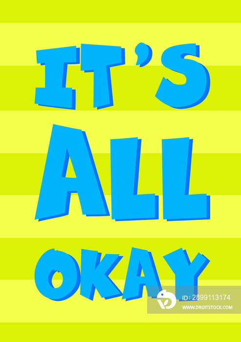 Its all okay - Lime poster