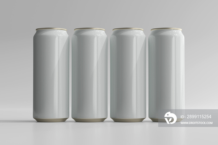 500ml Sleek Soda or Beer Can 3D渲染