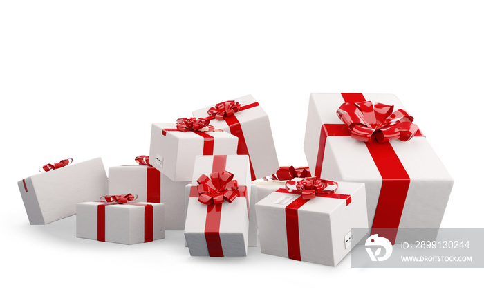 festive presents postal parcel shipment 3d-illustration