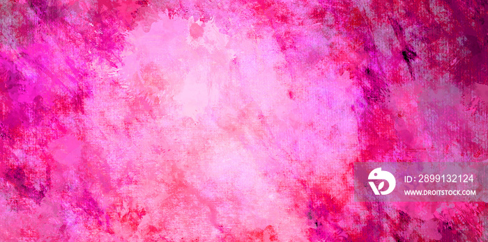 Bright hot pink watercolor and soft peach orange and beige colors on old splashed paper texture desi