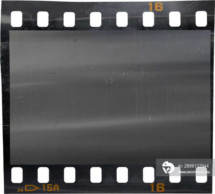 隔离35mm胶片或直径幻灯片框的真实扫描