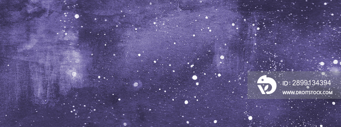 水彩で描いた紫色の星空をイメージしたテクスチャ素材　背景イラスト