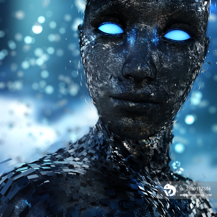 concept art of artificial intelligence in female form