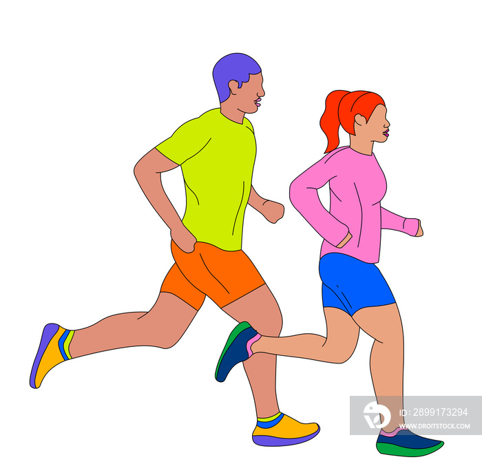 Girl and boy running together (3)