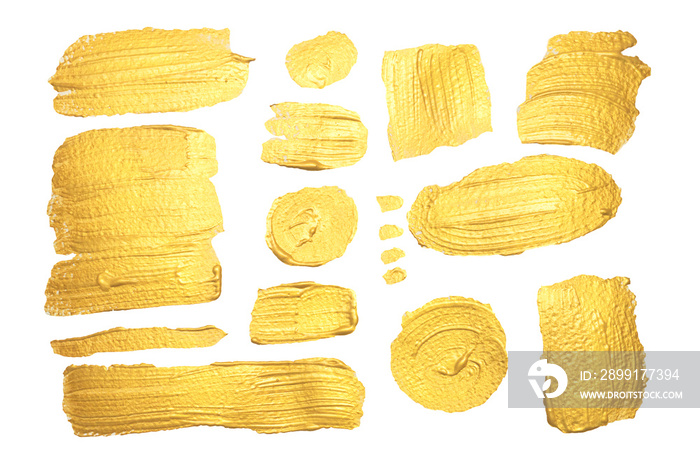 Pennellate dorate。条纹形成多样化的macchie纹理di oro