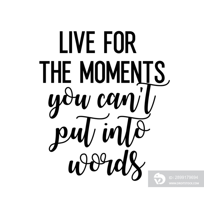 Travel and inspirational quote : live for the moments you cant put into words, quote for your socia