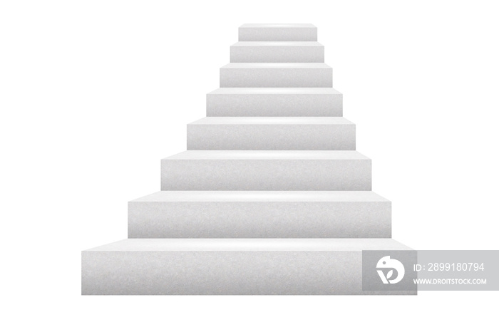 white staircase or stairway for decoration interior isolated with clipping path