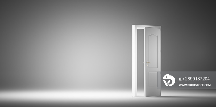 Wide open door. Faith, hope and option for future success