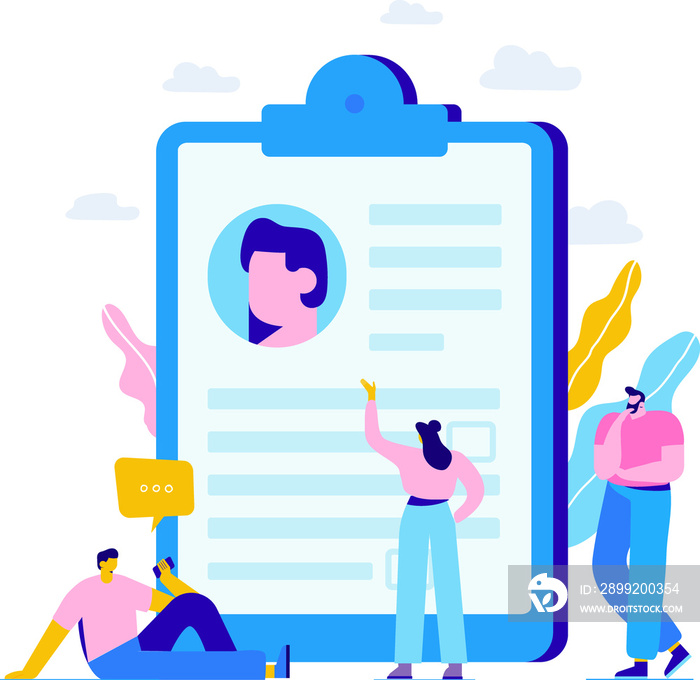 Partnership. Team working, cooperation.Illustration in flat design style.