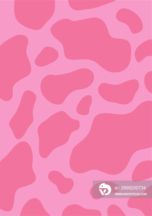 Pink cow retro pattern background. Retro funky texture.