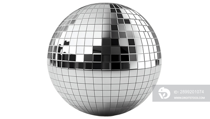 silver disco ball, disco ball isolated on Transparent background