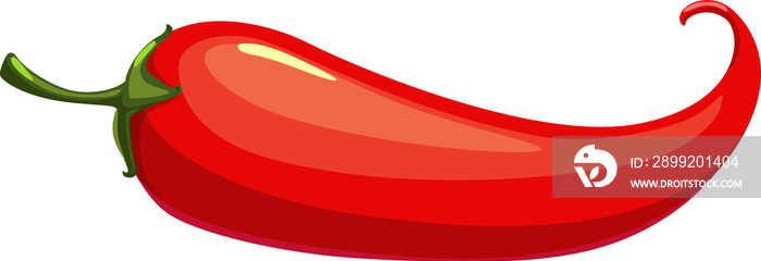 Red hot chili pepper vector isolated veggie food