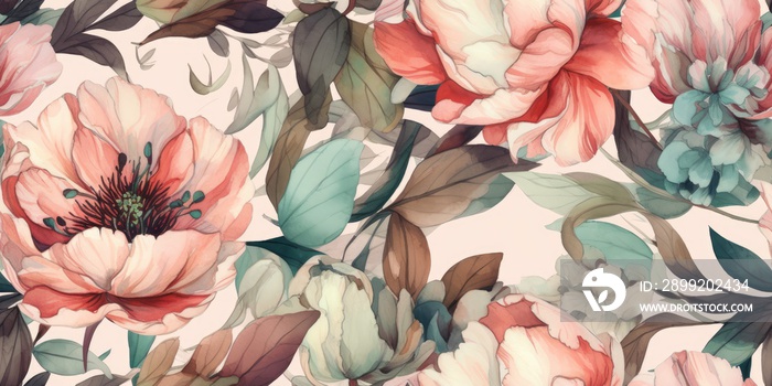 floral, seamless pattern texture background. Ideal for printing on fabric and paper.