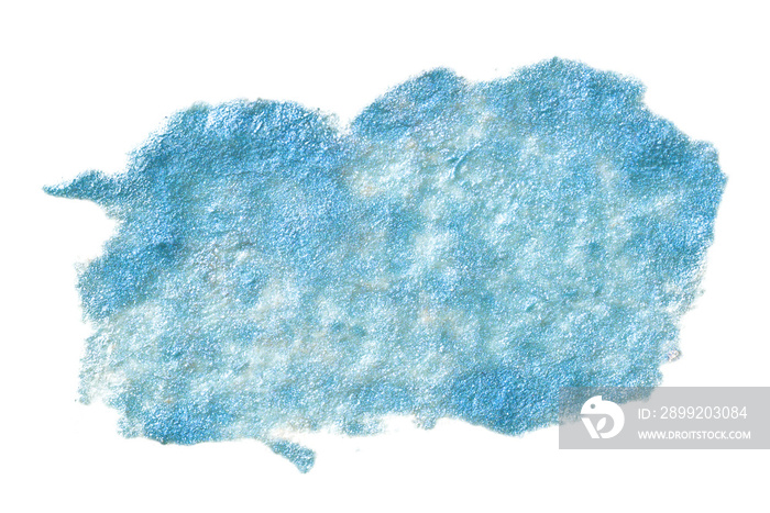 blue paint spot with texture and pearly overflows. metallic particles. element for design