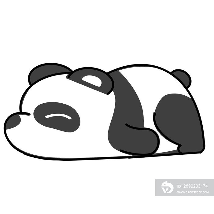 panda cartoon sleep