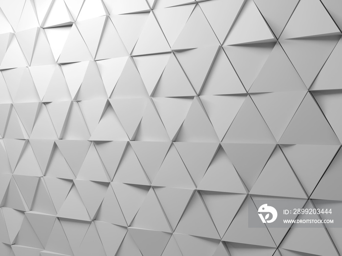 Abstract white triangles background pattern