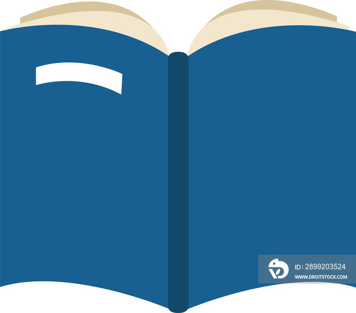 Open book blue color Flat icon