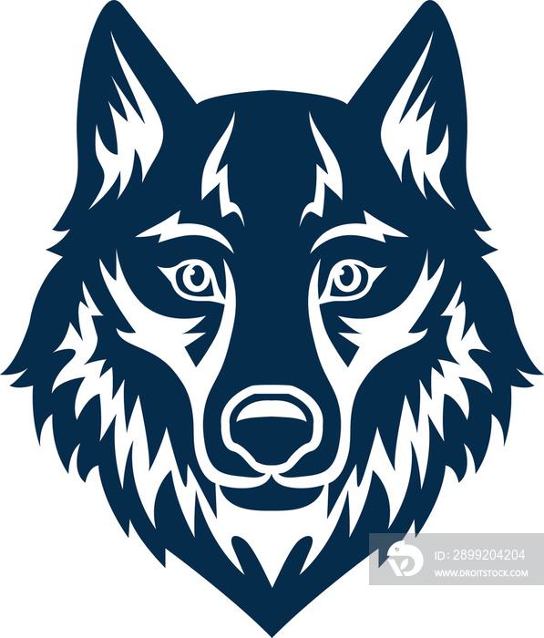 Red fox head muzzle, sport club mascot logo icon