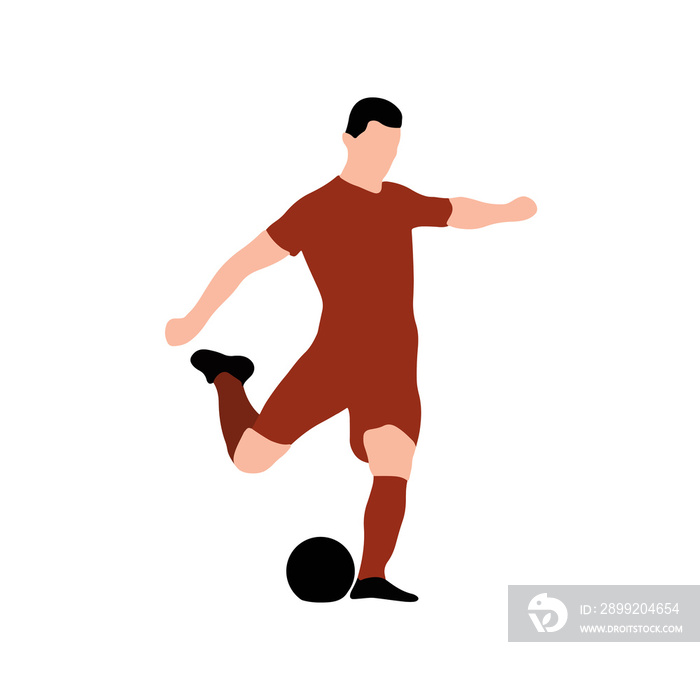 Football player - Man playing football on a transparent background - vector illustration