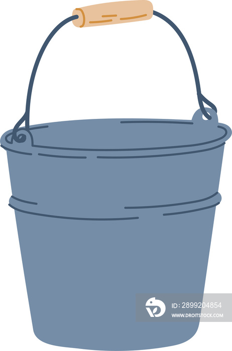 Garbage basket, garden bucket with handle icon