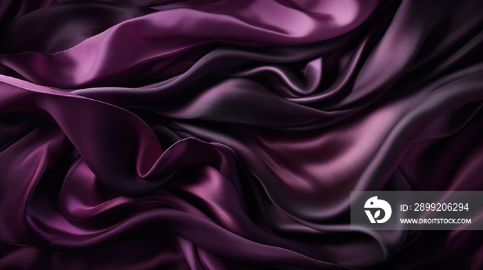 Abstract black purple magenta background. Silk satin. Plum color. Gradient. Dark elegant background with space for design