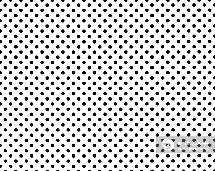 Perforated holes. Seamless metal grille. Wire fence isolated on black background. Circle pattern.