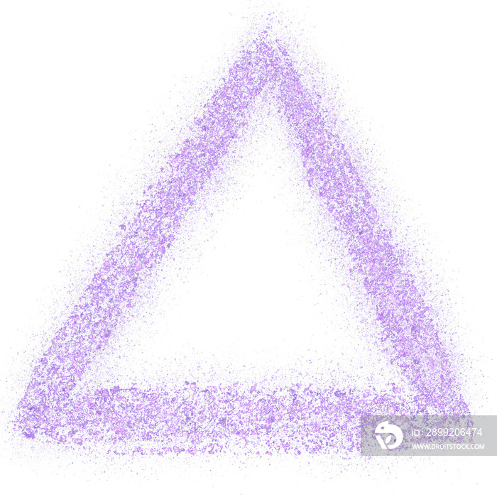 Purple glitter hand-drawn triangle