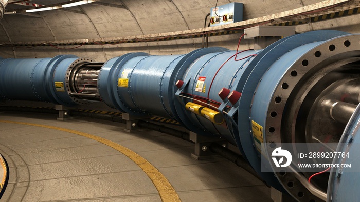 3D-illustration of a particle accelerator