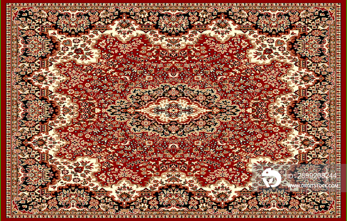 Carpet and bathmat Vintage Style Tribal design pattern with distressed texture and effect