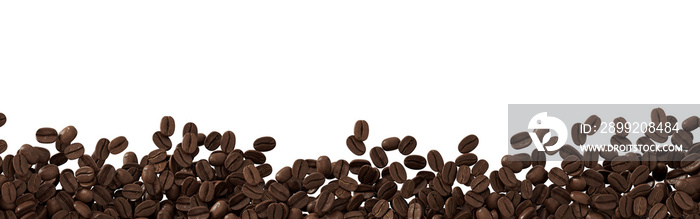 Food and beverage concept. Coffee bean isolated on transparent background. 3d rendering illustration. PNG format