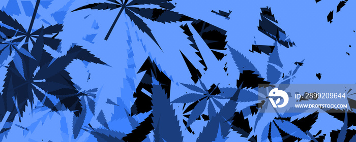 An abstract cannabis leaf pattern background image.