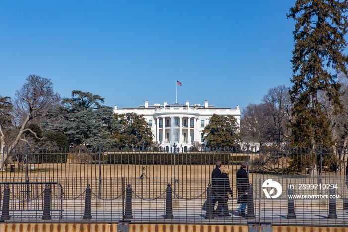 The White House in Washington DC, shot in winter time.