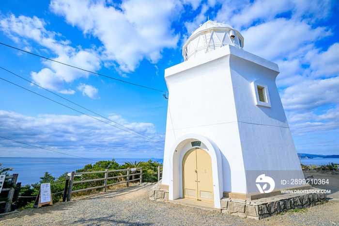 冬の伊王島灯台　長崎県長崎市　Iojima lighthouse in winter. Nagasaki prefecture, Nagasaki city.