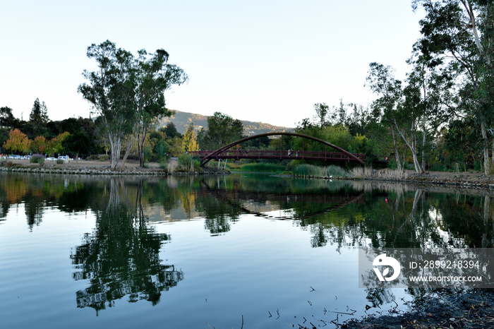 Vasona Lake & Reflection, Los Gatos, Santa Clara, California