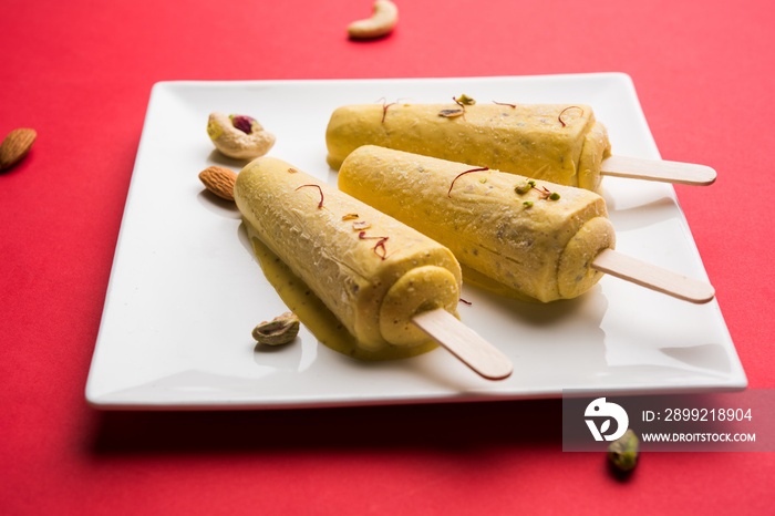 rajwari or rajwadi sweet kesar badam pista kulfi or ice cream candy