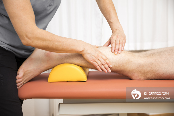 young man at the physio therapy