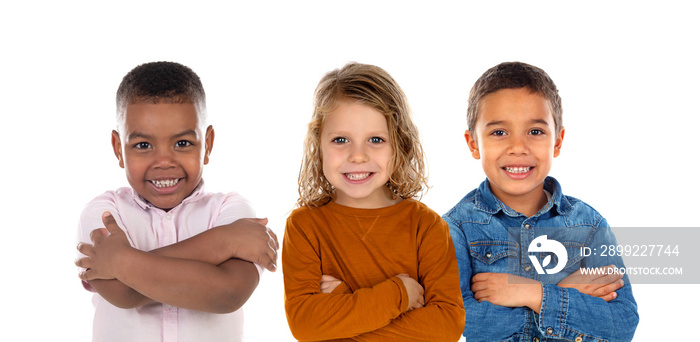 Happy children looking at camera