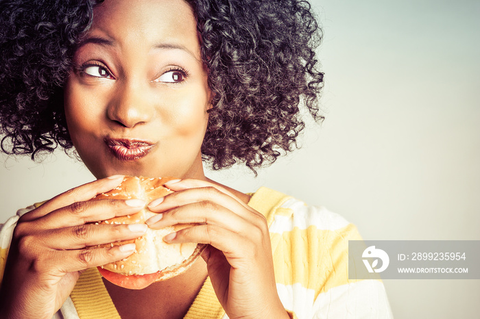 Black Woman Eating