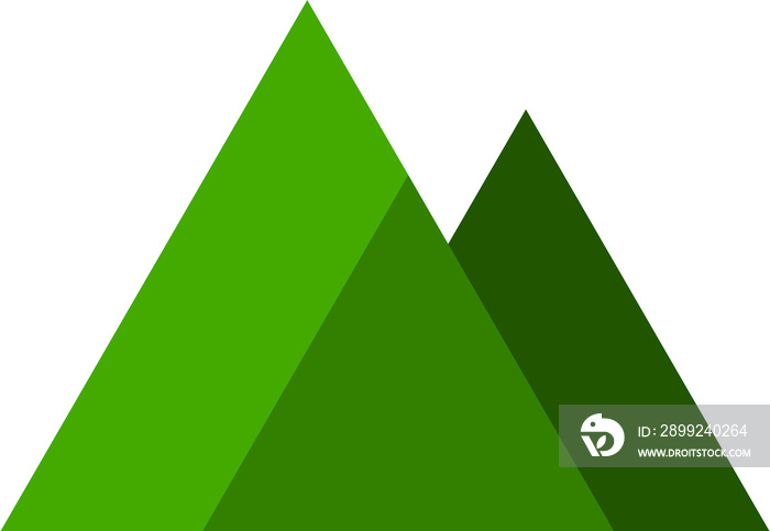 Triangle green moutain hill logo icon design PNG