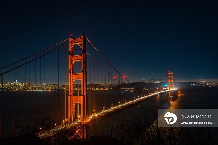 San Francisco Golden Gate Bridge at Night