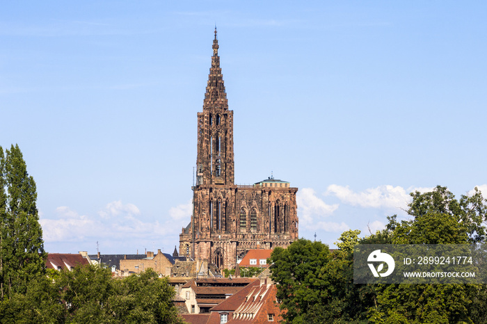 The Cathedral of Our Lady of Strasbourg (Notre-Dame), a Roman Catholic cathedral in Strasbourg, Alsace, France. World’s tallest building from 1647 to 1874