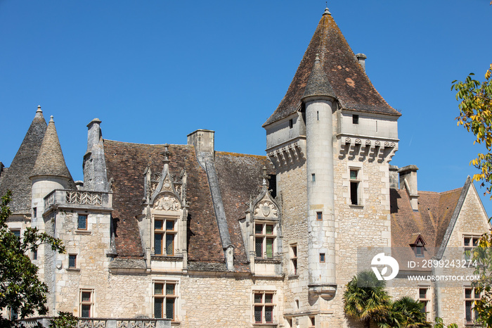 Chateau des Milandes, a castle  in the Dordogne, from the forties to the sixties of the twentieth century belonged to Josephine Baker. Aquitaine, France